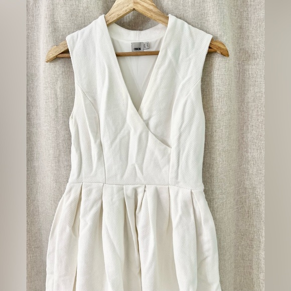 ASOS White Textured Midi Dress - Picture 2 of 4